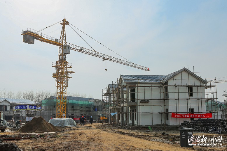 坎北街道果林村農(nóng)村新型社區(qū)建設現(xiàn)場